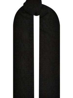 Шерстяной шарф Versace черный