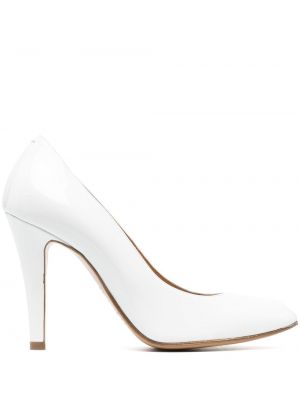 Кожени полуотворени обувки Maison Margiela бяло