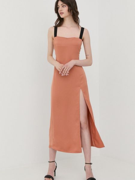 Длинное платье Pinko оранжевое