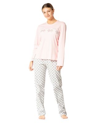 Pijama con estampado con estampado geométrico Egatex rosa