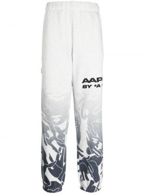 Pantalon de joggings à imprimé Aape By *a Bathing Ape® gris