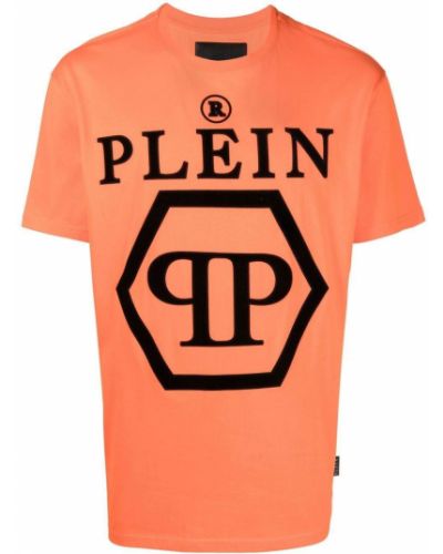 Trykt t-skjorte Philipp Plein oransje