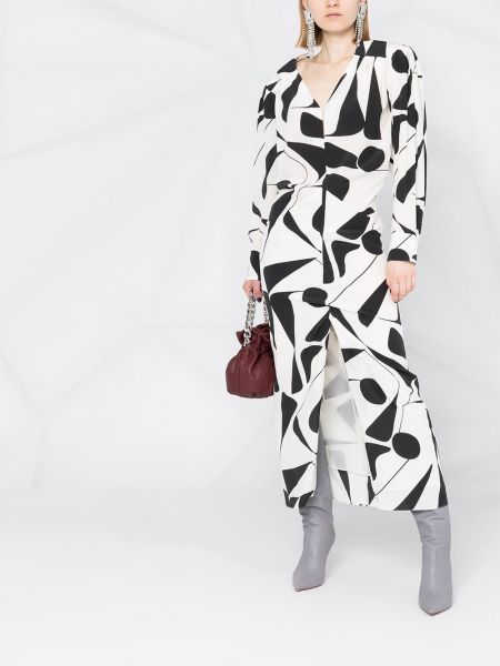 Vestido con estampado abstracto Isabel Marant blanco