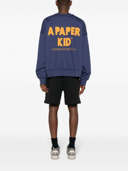 Sweatshirt aus baumwoll mit print A Paper Kid blau