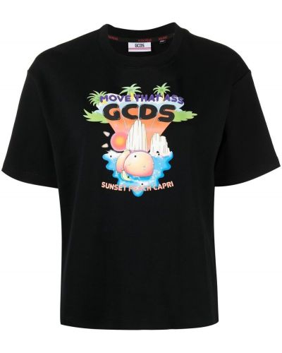 Camiseta con estampado Gcds negro