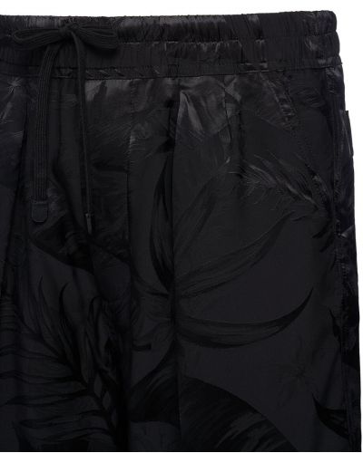 Pantaloni scurți din viscoză cu model floral din jacard Tom Ford negru