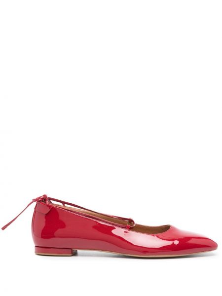 Kožne cipele od lakirane kože Claudie Pierlot crvena