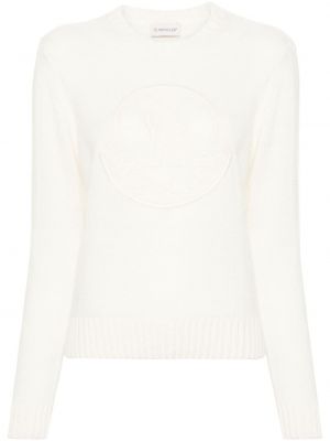 Пуловер бродиран Moncler бяло