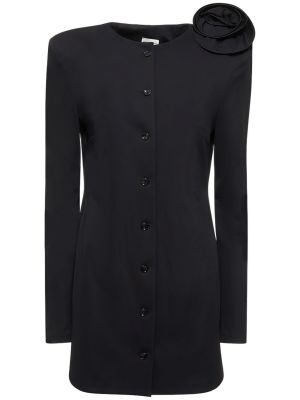 Puhasta mini obleka z gumbi Magda Butrym črna