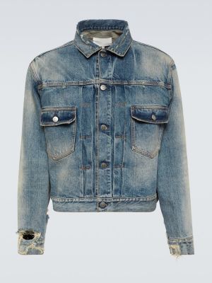 Traper jakna s izlizanim efektom Maison Margiela plava