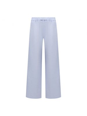 Льняные брюки 120% Lino, голубые