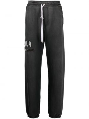 Pantalon de joggings en coton avec applique Amiri noir