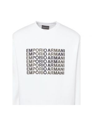 Sweatshirt aus baumwoll Emporio Armani weiß