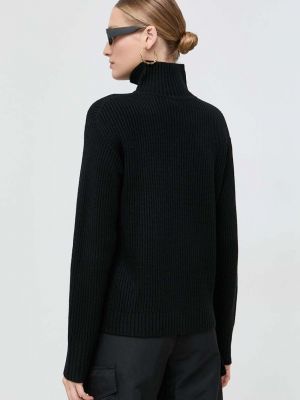Sweter wełniany Karl Lagerfeld czarny