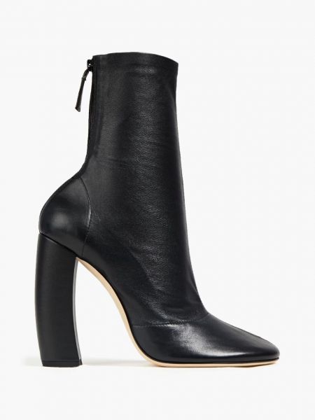 Черные кожаные ботинки Victoria Beckham