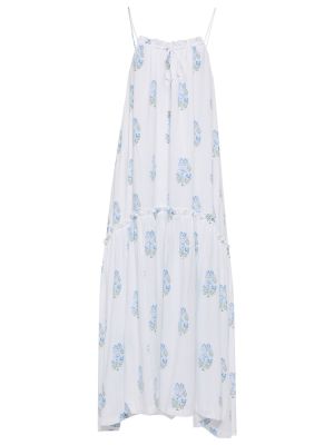 Midi obleka s cvetličnim vzorcem Heidi Klein bela