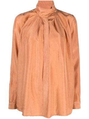 Копринена блуза в бохо стил Forte_forte оранжево