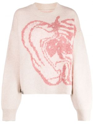 Sweter z okrągłym dekoltem Izzue różowy