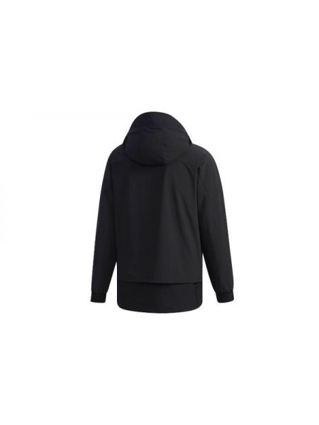 Плетеная куртка с капюшоном Adidas черная