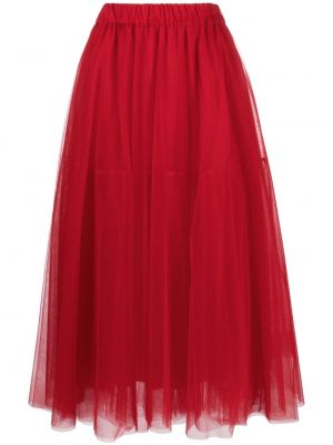 Plisované tylové midi sukně P.a.r.o.s.h. červené