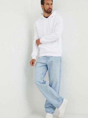 Pamučna hoodie s kapuljačom Liu Jo bijela