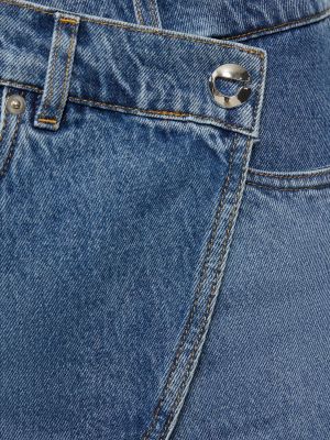 Jupe en jean en coton Coperni bleu