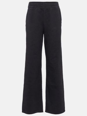 Pantalones de chándal de algodón Acne Studios negro