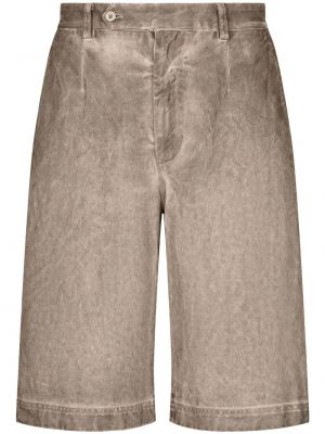 Bombažne bermuda kratke hlače Dolce & Gabbana siva