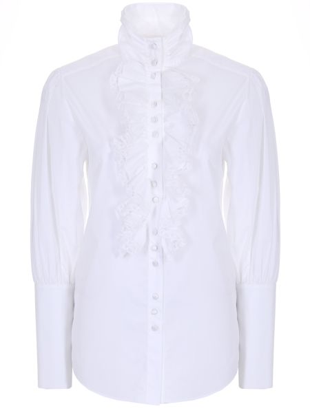 Рубашка с рюшами Dolce &amp; Gabbana белая