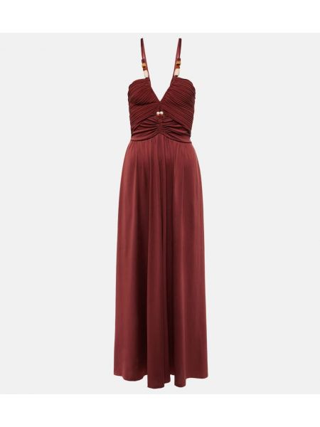 Suknelė su petnešėlėmis su karoliukais Diane Von Furstenberg ruda