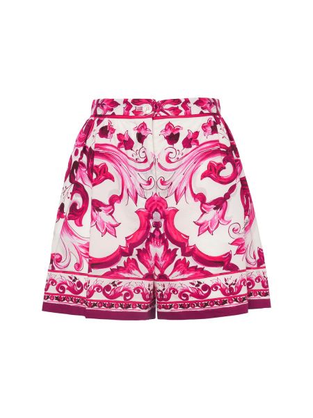 Trykt bomull shorts Dolce & Gabbana