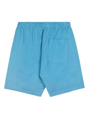 Shorts en coton à imprimé Sporty & Rich bleu