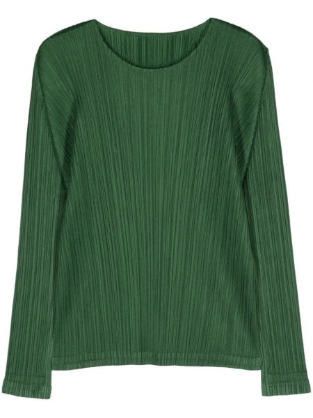 Vârf lung plisat Pleats Please Issey Miyake verde