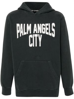 Raštuotas džemperis su gobtuvu Palm Angels pilka