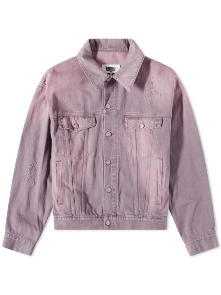 Джинсовая куртка Mm6 Maison Margiela розовая