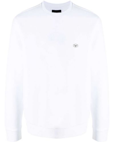 Jersey con bordado de tela jersey Emporio Armani blanco