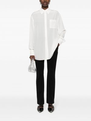 Krepo šilkinė marškiniai Sportmax balta