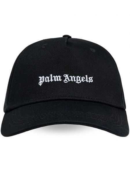 Pamuklu işlemeli beyzbol şapkası Palm Angels siyah