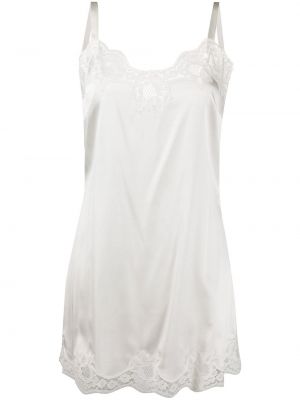 Vestido de noche de encaje Dolce & Gabbana blanco