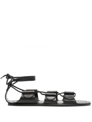 Leder sandale Maison Margiela schwarz