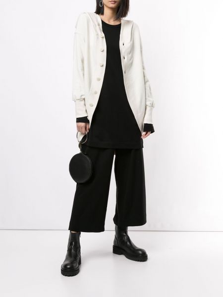 Chaqueta con botones con capucha Yohji Yamamoto blanco