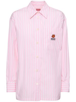 Bavlněná košile Kenzo Paris růžová