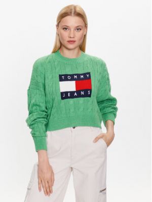 Pull Tommy Jeans vert
