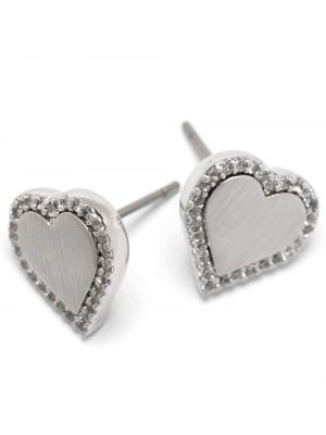 Auskarai su kristalais su širdelėmis Kate Spade sidabrinė