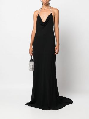 Sukienka wieczorowa z kryształkami Atu Body Couture czarna