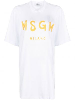 Trykt t-skjorte Msgm hvit