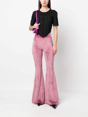 Sametové kalhoty Gcds růžové