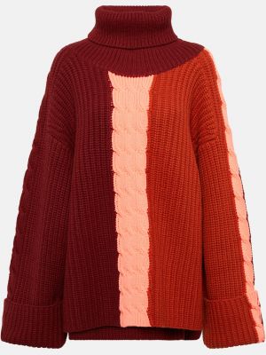 Кашемировый шерстяной свитер с цветными блоками ROKSANDA, разноцветный