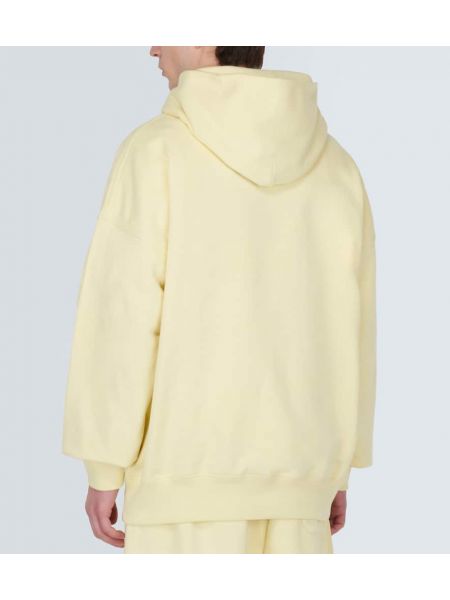 Φελτ βαμβακερός φούτερ με κουκούλα Gucci κίτρινο