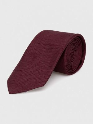 Jedwabny krawat Calvin Klein bordowy